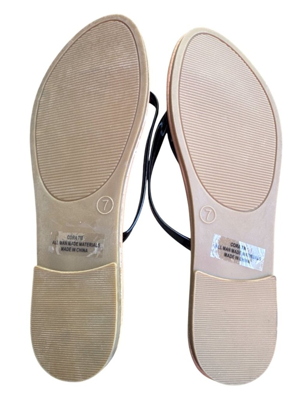 Cushionaire Cora Size 7 Memory Foam Sandal NWOB Black Flip Flop - Picture 2 of 6